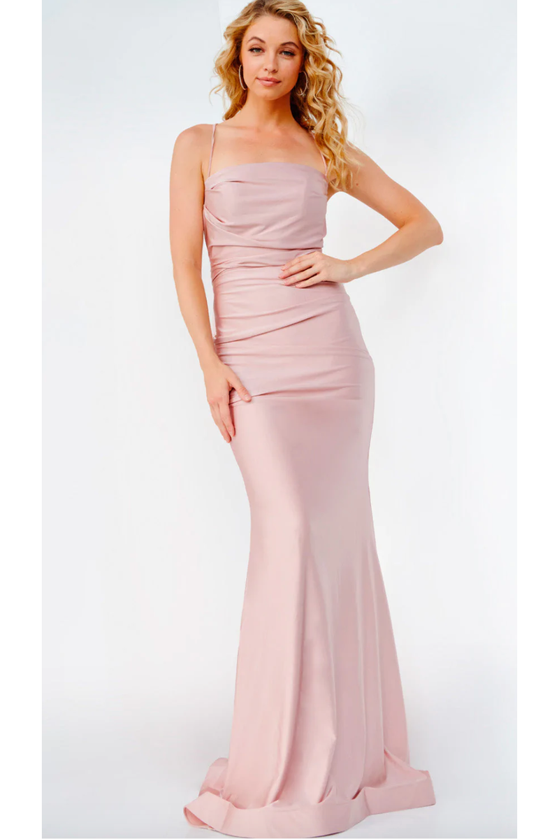 The Jovani Mauve Form Fitting Tie Back Gown 6 The Jovani Mauve Form Fitting Tie Back Gown 6