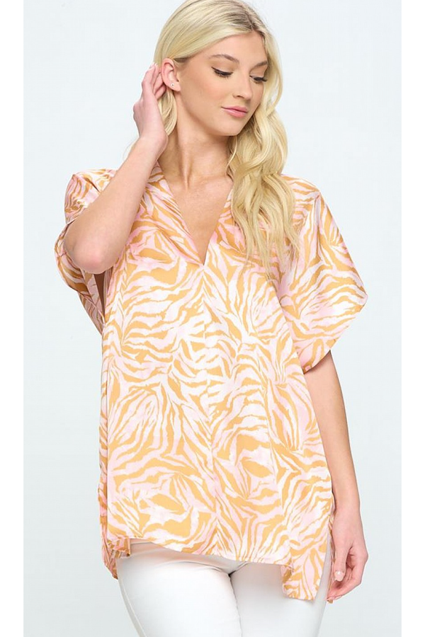The Ultimate Blush Tiger Print Shirt