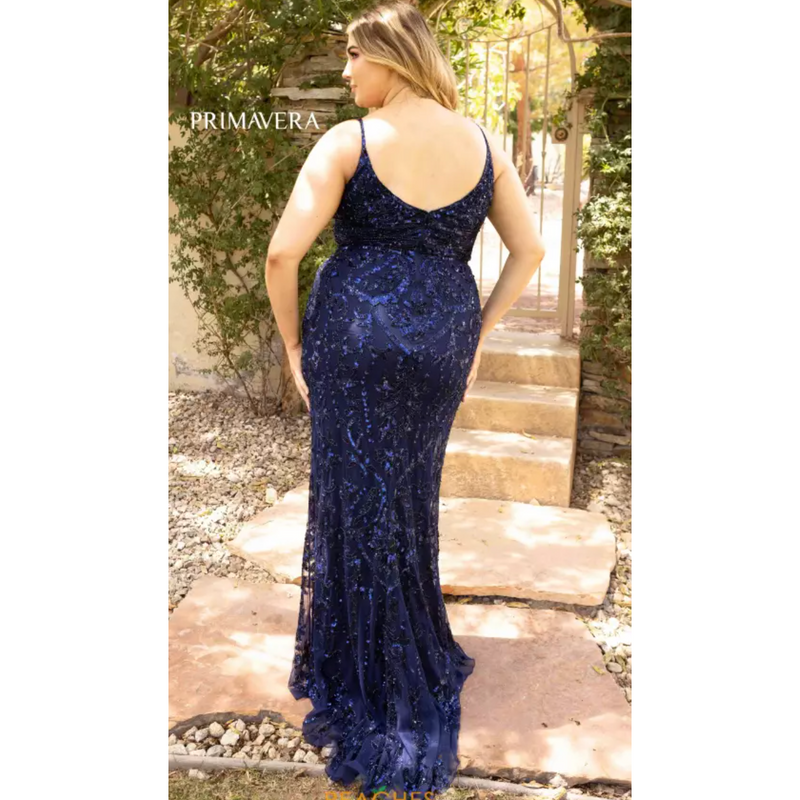 The Starlight Blue Sequin Embellished Gown